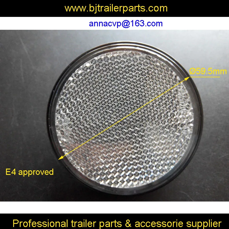 

TRAILERS TRUCK CARAVAN REFLECTOR ROUND 59.5mm E4 approved ACCESSORIES PARTS WHITE bolt TRAILER REFLECTOR trailer parts