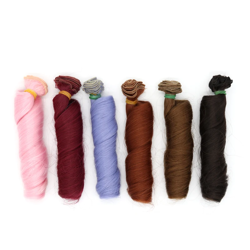 1piece 15*100CM Curly bjd wig doll hair For 1/3 1/4 1/6 1/12 doll accessories,plush doll accessories,doll wigs,toy wigs,mohair wig