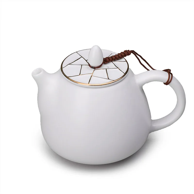 

New Arrive Kung Fu Ceramic Teapots High Quality Chinese Style Tea Pot Simple Tea Sets Vintage Teapot Kettle Chinaware