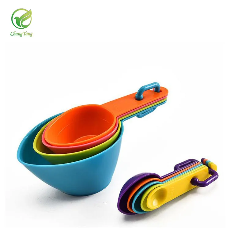 

ChangYang 4Pcs/set Colorful PP Plastic Measuring Cups/Spoons Counting DIY Kitchen Baking Essential Measuring Tools