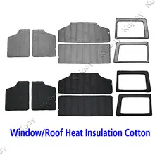 Negro/Gris Ventanas Del Techo Interior Del Coche Techo Aislamiento Térmico de Algodón JKU Kit Para Jeep Wrangler JK 2 Puertas 4 2007-2017