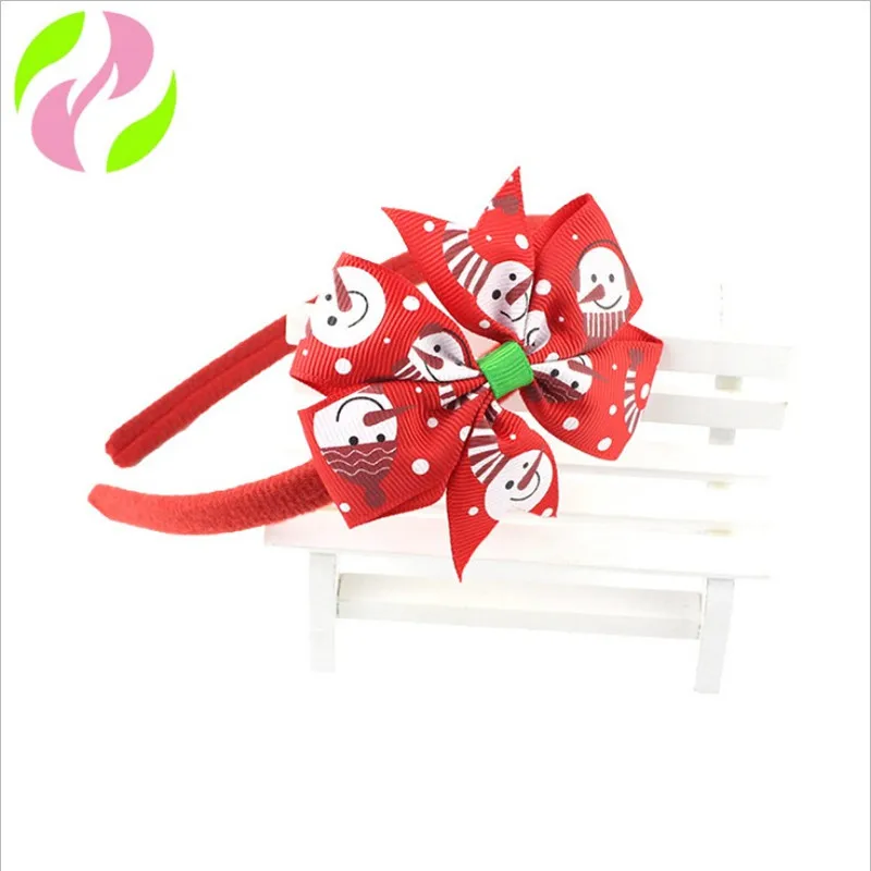 Christmas Halloween Flower Hair Bows Headband Plastic Teeth Ribbon Hairbands Hoop Hair Accessories For Girls (7)