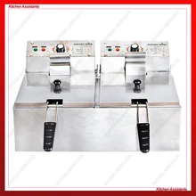 HY81 HY82 Electric Commerical Deep Oil Fryer Stainless Steel Chicken Chips Fish Potato Fried High Power 6 Liters 12 Liters