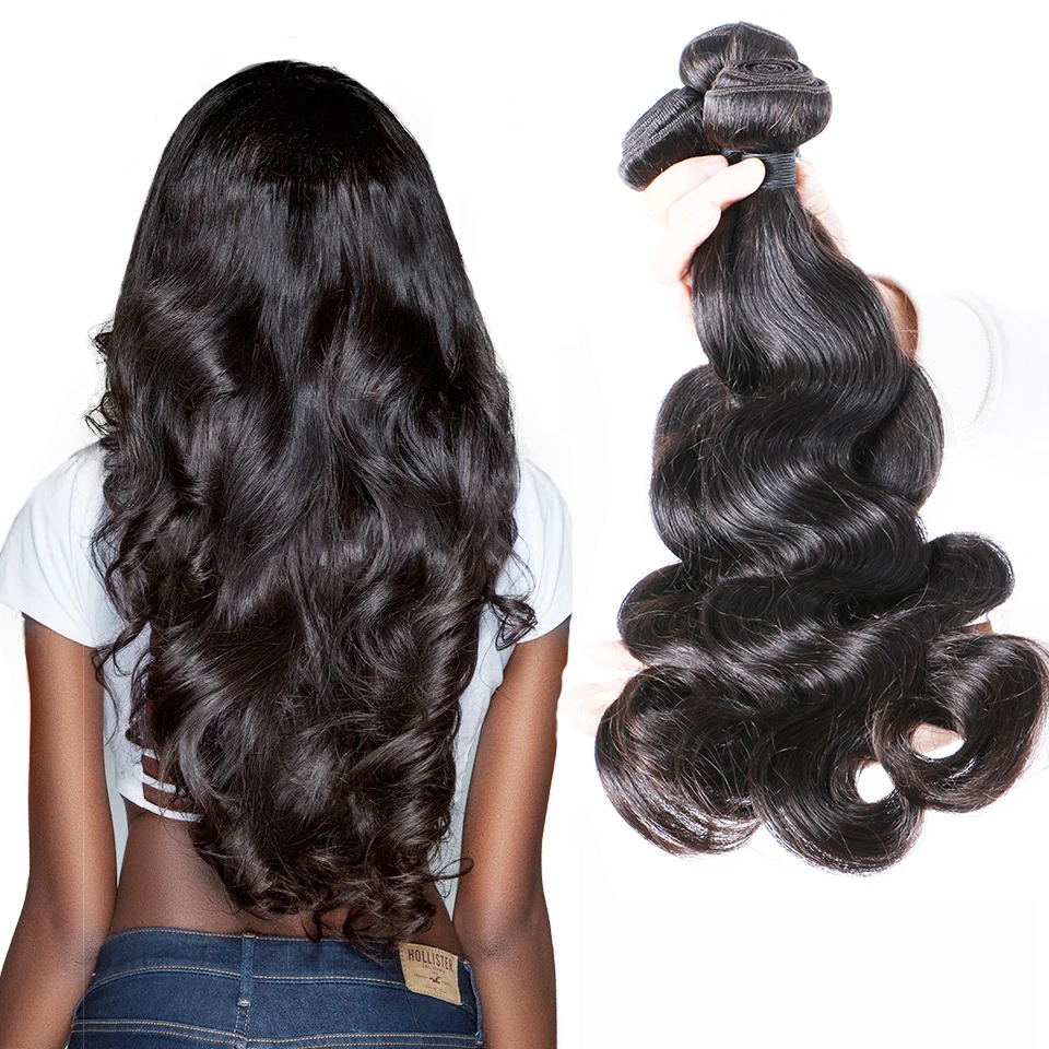 Brazilian Hair Body Wave Natural Human Hair Weave 4 Bundles Thick Remy Hair Brenda Beauty Human Hair Extensions 8-30 in Stock