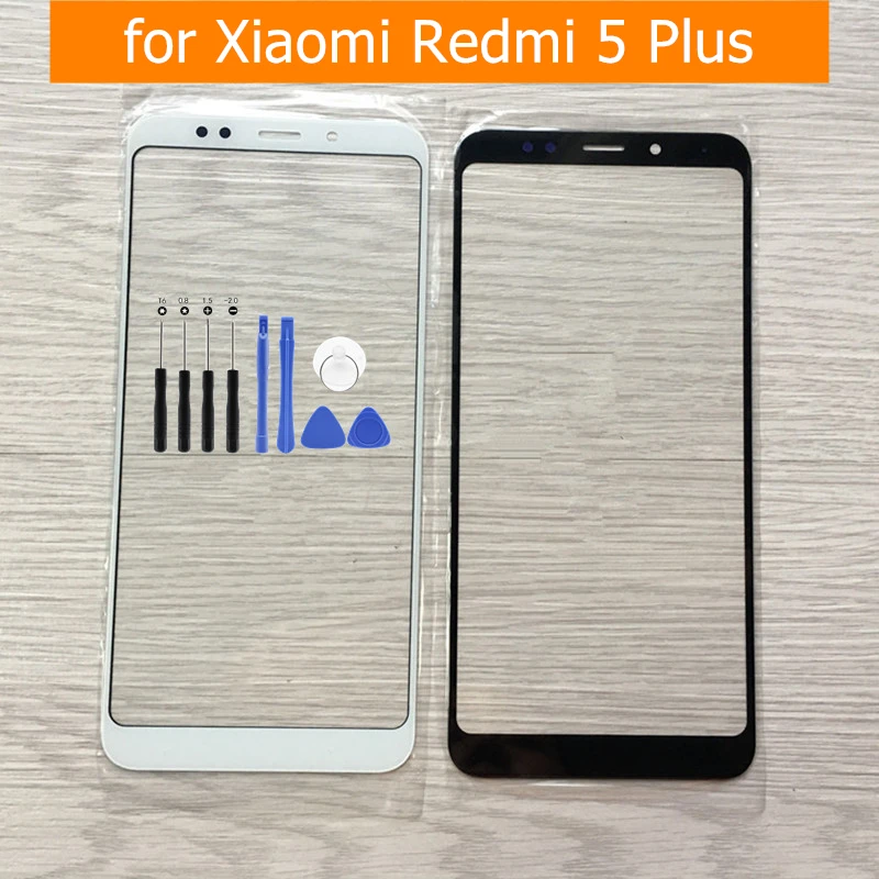 Для Xiaomi Redmi 5 плюс/Redmi 5Plus Глобальный Сенсорный экран спереди Стекло Панель Обложка Внешний Стекло объектив Запасные запчасти