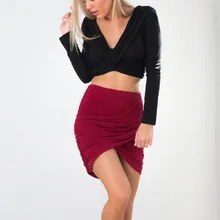 Женская новая стильная плиссированная тонкая юбка с завязкой на бедрах S, M, L, черный, розовый, серый, зеленый, хаки