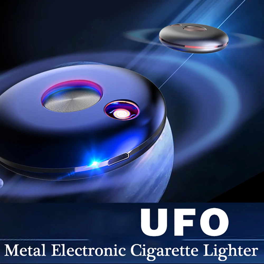 New Creative UFO Cigarette Lighter Rechargeable Windproof Usb Eectronic Outdoor Lighter As Gift