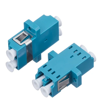 

50pcs/lot LC-LC Fiber Optic adaptor FTTH DX SM Duplex LC UPC Flange Connector,FTTH Fiber Optic Adapter