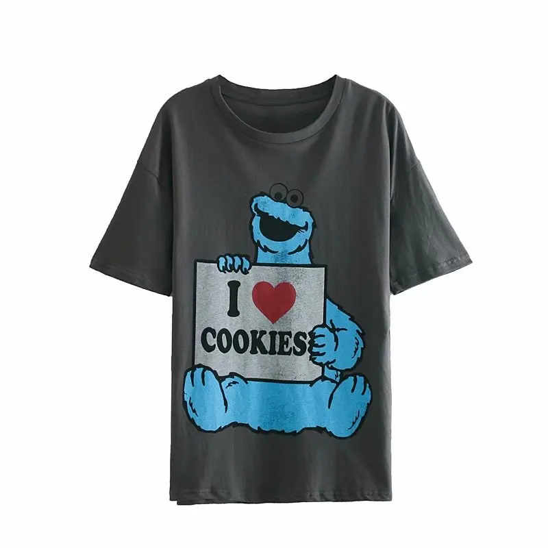 

2019 New letter print short Print Short Sleeve harajukuer zaraing vadiming sheining women t-shirt tshirt streetwear tops vintage
