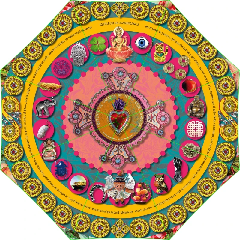 Mandala Psychedelic African Queen Sun Umbrella Compact Folding Travel Umbrella Auto Open And Close For Windproof Rainproof UV Protection Parasol