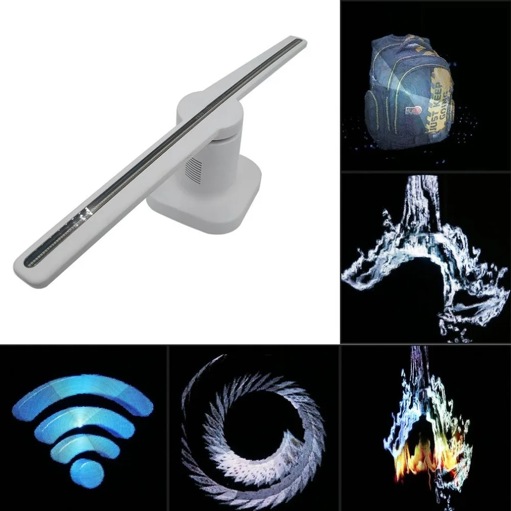 ICOCO LED WIFI Holographic Projector Portable Hologram Player 3D Holographic Dispaly Fan Unique Hologram Projector Black/White ICOCO LED WIFI Holographic Projector Portable Hologram Player 3D Holographic Dispaly Fan Unique Hologram Projector Black/White