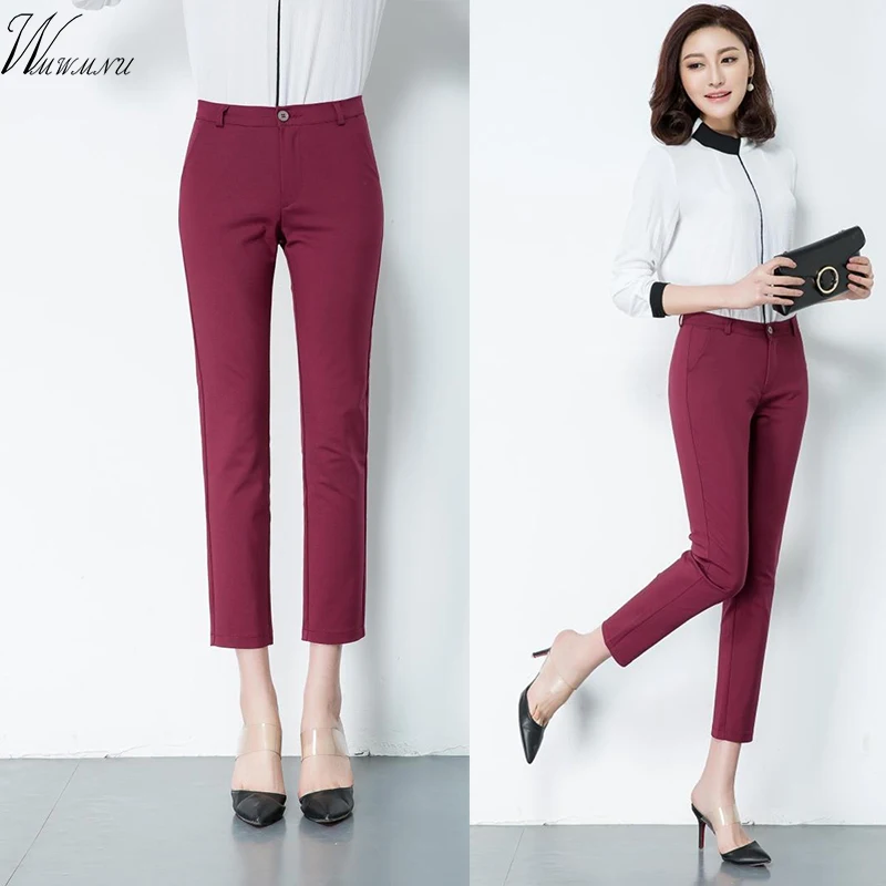 Najtaniej Wiosna kobiet dorywczo cukierki ołówek spodnie 2018 nowych moda silm elastyczne spodnie bawełniane kobiety stałe 20 kolorów plus rozmiar 4xl spodnie