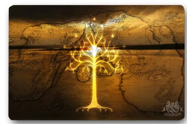 

CHARMHOME Custom Door Mat Cover The Lord of Ring Golden Tree Non-Slip Machine Washable Outdoor Indoor Decor Rug Christmas Gift