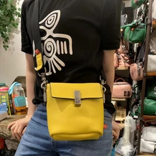 Orabird, 6 цветов, мини сумка-ведро, женская сумка из натуральной кожи, модная маленькая сумка через плечо, Милая женская сумка с откидной застежкой