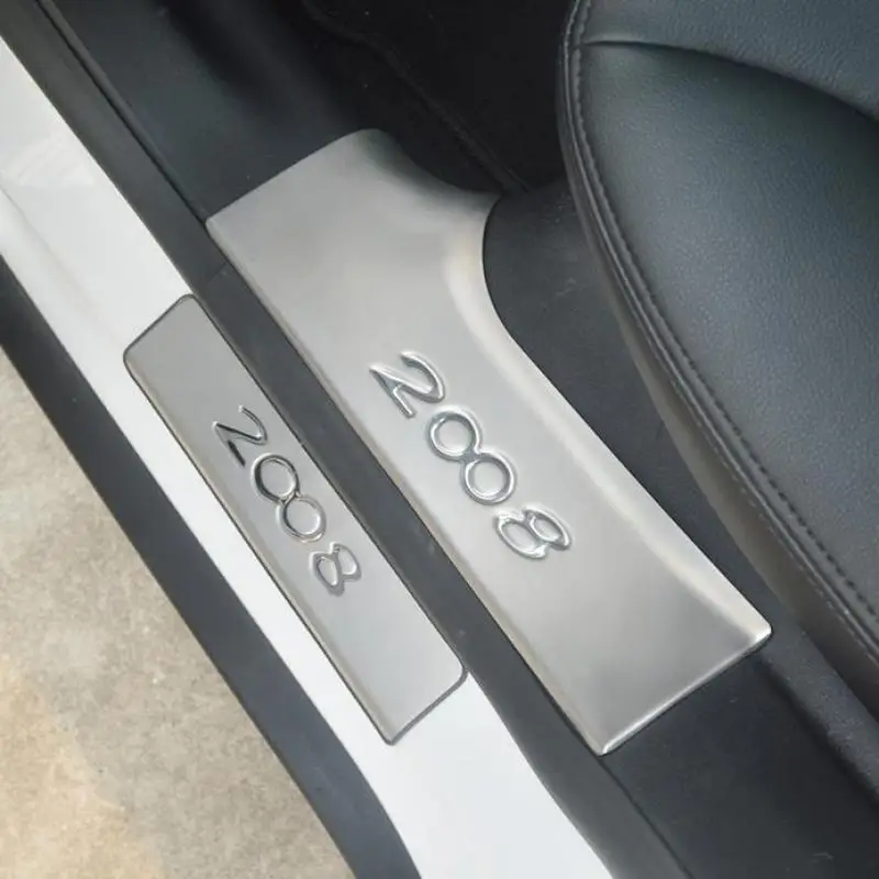 

For 2014 -2017 Peugeot 2008 High-quality stainless steel Plate Door Sill Welcome Pedal Car Styling Accessories 4pcs/set