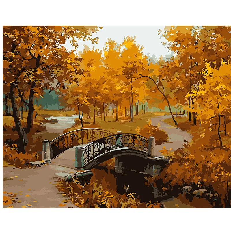 Краска для рисования по номерам diy Рисунок Раскраска на холсте картина вручную