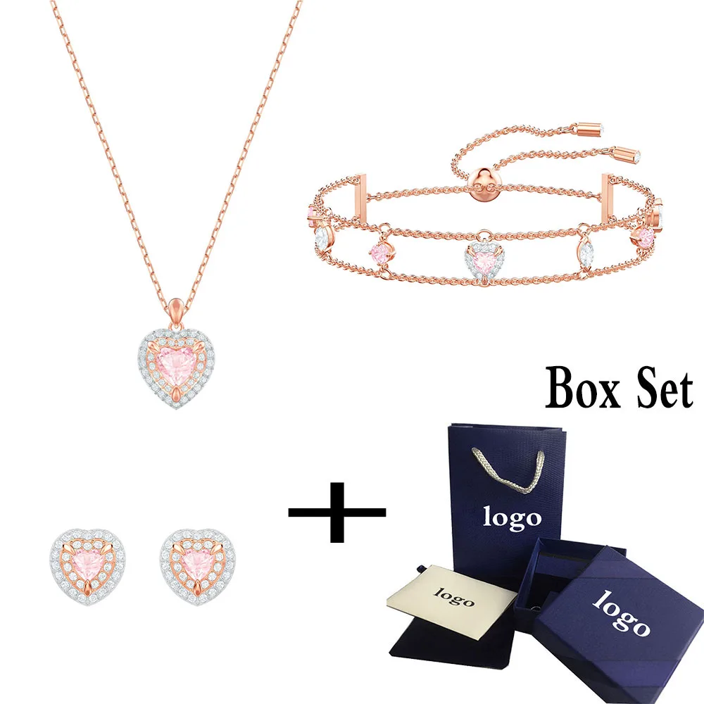 

SWA RO New ONE Pink Love Set Original Authentic 1:1 Female Birthday Gift For Mom Girlfriend Pick The Most Romantic Surprise Gift