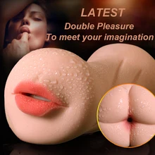 Realistic Oral 3D Deep Throat with Tongue Teeth Maiden Artificial Vagina Male Masturbator Realistic Pussy Oral Sex Toys for Men
