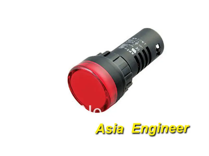 5pcs 110V 22mm Red LED Power Indicator Signal Lightin Indicator Lights