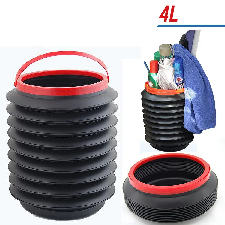 Portable Trash Bin Can Mini Storage Bag Box Outdoor Fishing Portable Trash Bin Can Mini Storage Bag