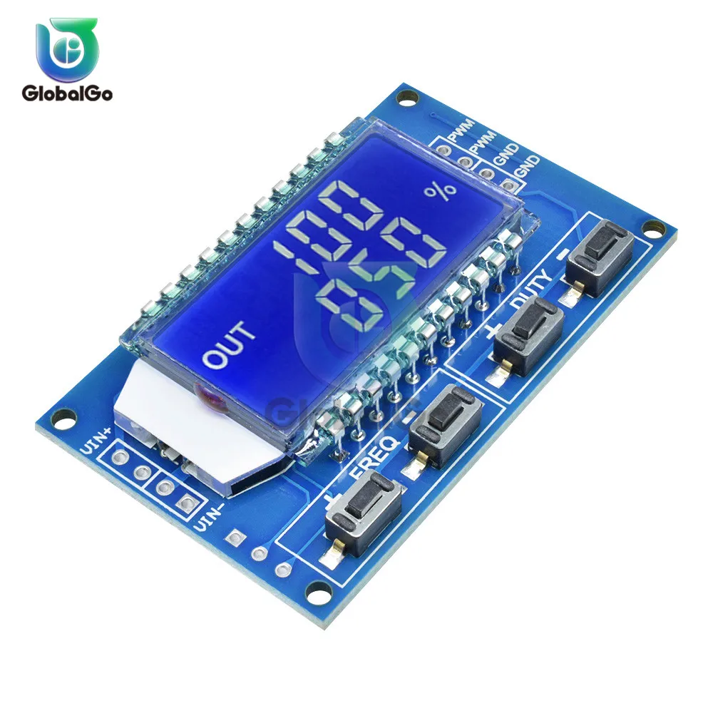 1Hz-150KHz 1-Channel PWM Pulse Frequency DC 3.3V-30V 5-30mA LCD Display Module Adjustable Signal Generator