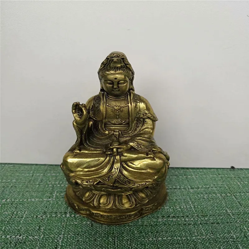 Buy free shipping Kwan Yin Kuan yin Bronze Sitting On