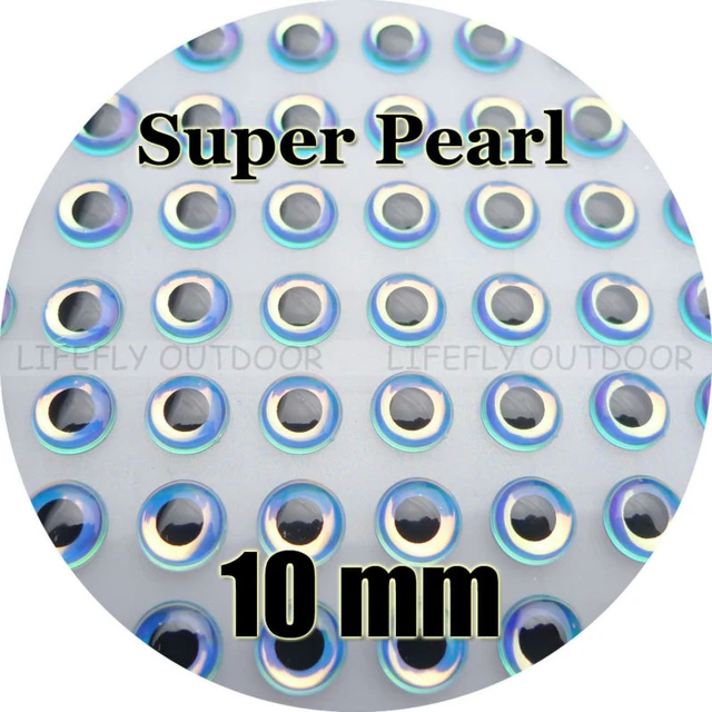 LARGE ADHESIVE 3D EYES. PICK COLOR. FLY TYING, JIG, LURE MAKING CRAFTS. 8mm  10mm