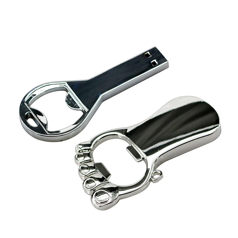 Металлический USB флеш накопитель в виде открывалки для бутылок 128 ГБ 64 32 16 8