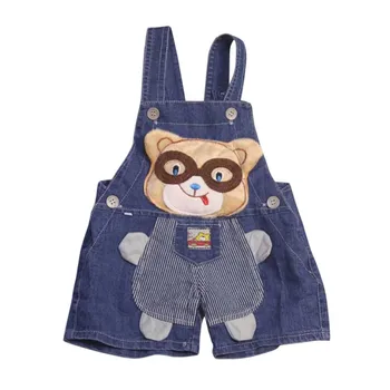 

Summer 1-3T Hot Sale Baby Boys And Girls Cartoon Embroidered Cowboy Suspenders Shorts Infant Kids Newly Fashion Overalls