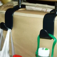 Universal Car Seat Back Hooks Hanger Headrest Mount Storage Hook Clips for Bag Purse Cloth Grocery Car Interior Accessories