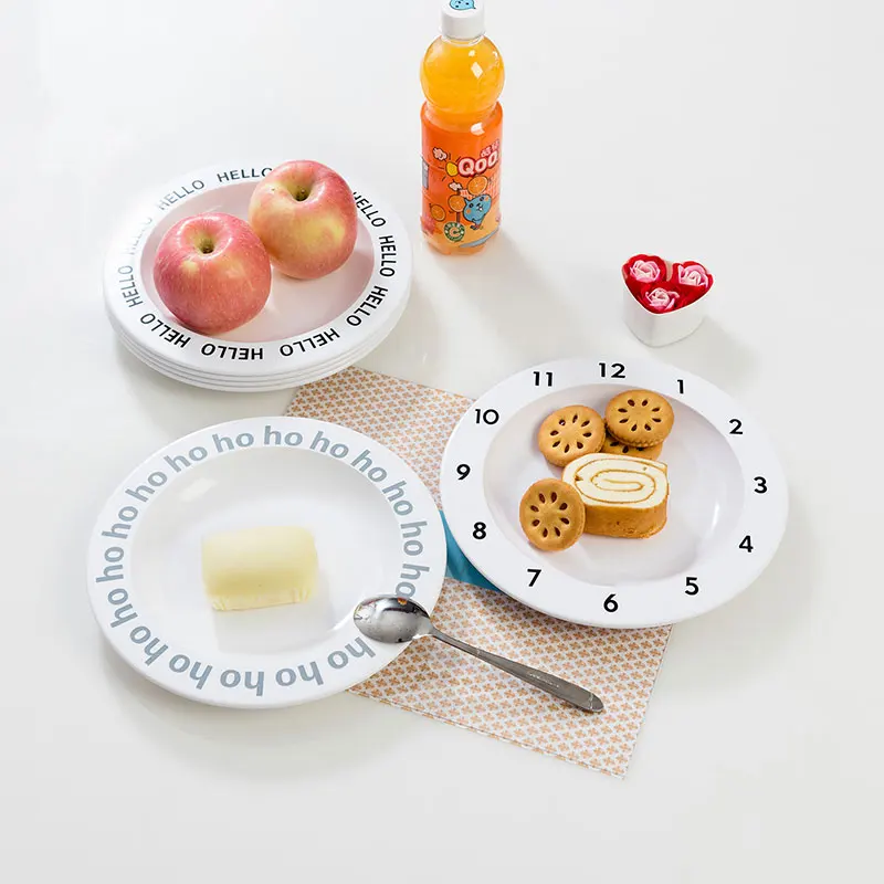 

Baby Feeding Dishes Cloud Clock Fruit Creative Decorativ Plate Nordic Minimalist Style Tableware For Infant Toddler Take Props