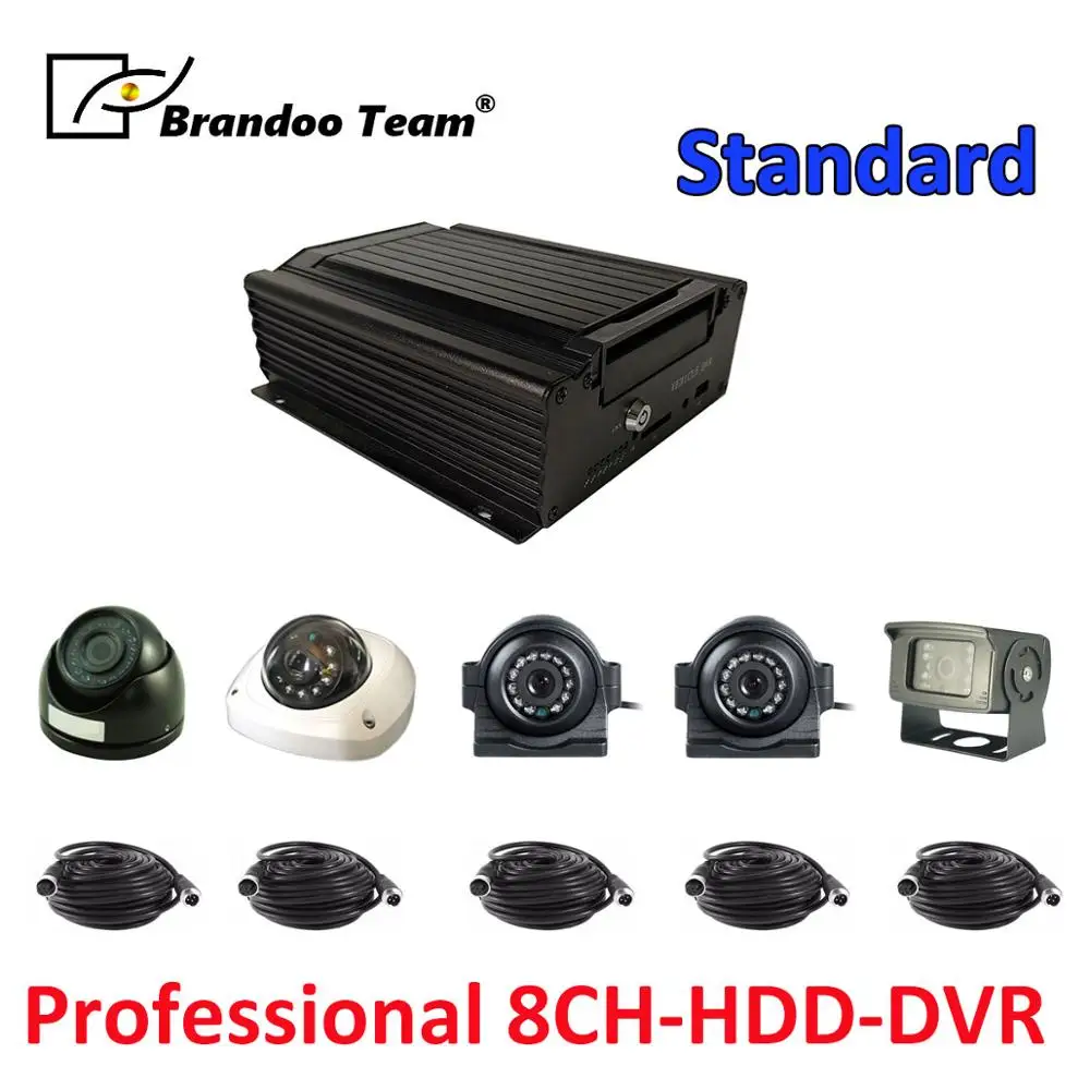 8ch 1080P 4G gps HDD система MDVR+ 5 шт 2.0MP AHD камера+ 5 шт 5 метров видео кабель, профессиональный DVR производитель - Название цвета: Standard version