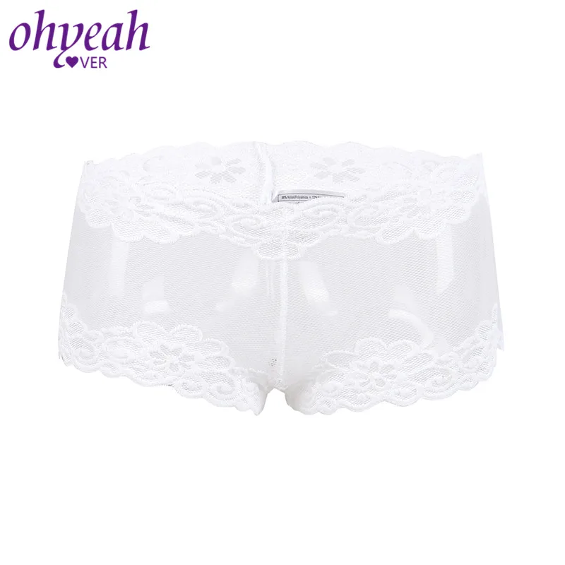 Женские кружевные трусики Ohyeahlover короткие женские сетчатые прозрачные нижнее
