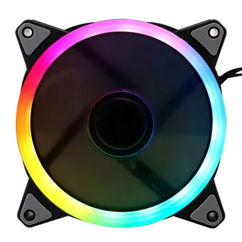 

New 120mm 15 LED Ultra Silent Computer PC Case Cooling Fan 12V With Rubber Quiet Molex Connector 3 / 4Pin plug fans Cooler drop