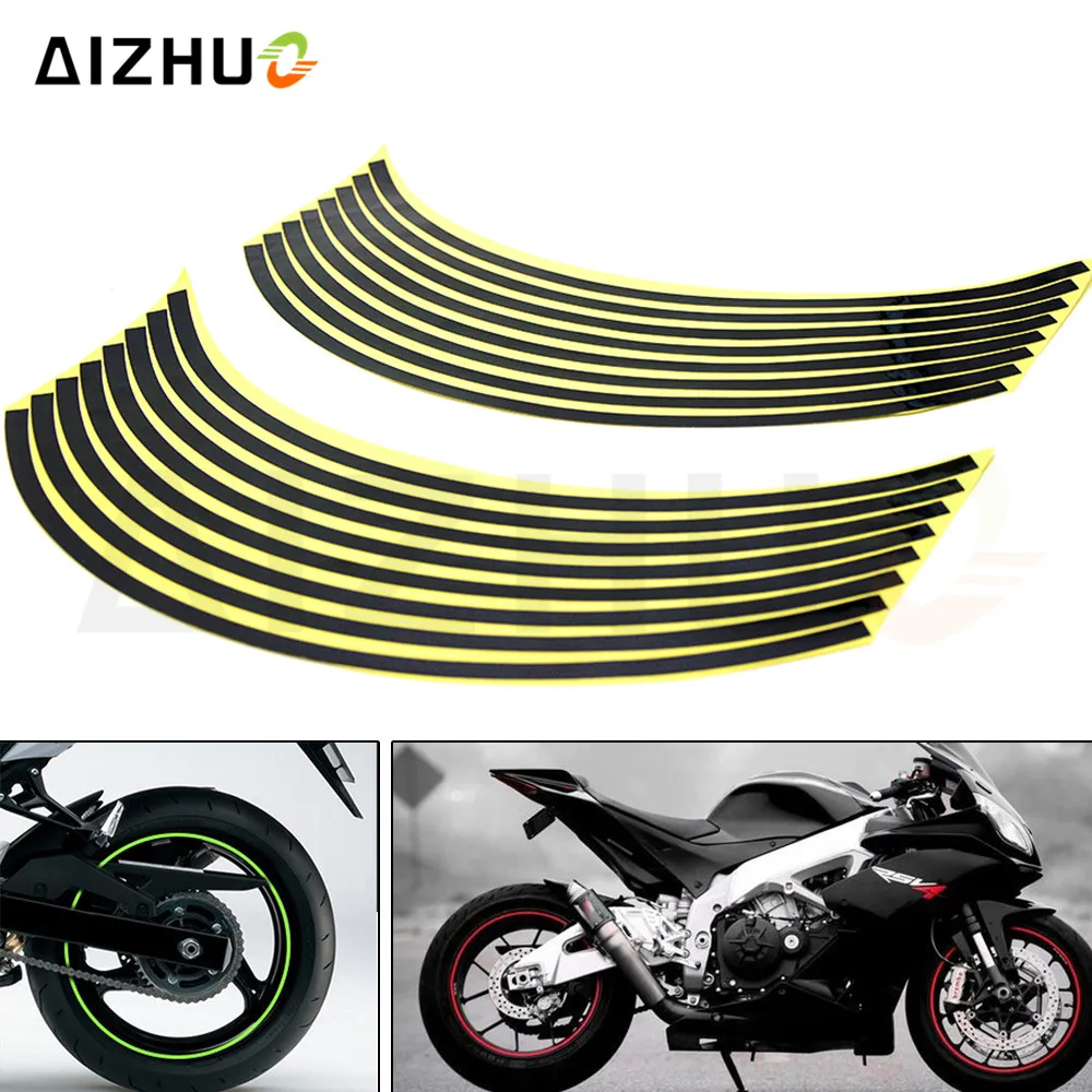 17inch/18inch wheel Strips Motorcycle Reflective Wheel Sticker for honda CR80R CRF125F CRF150R CR125R CRF250R CRF450R CB600F