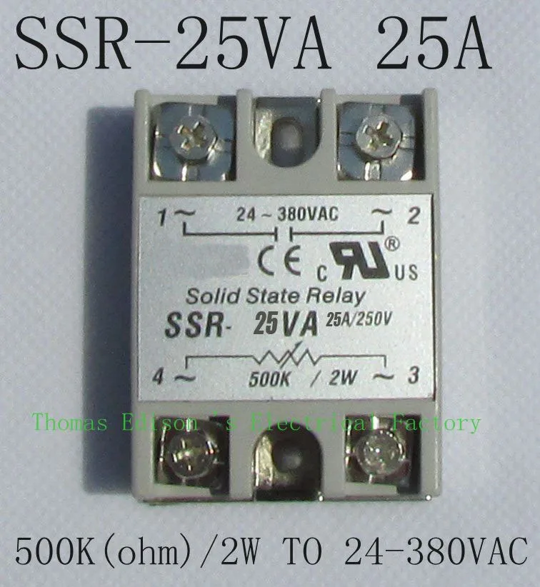 solid state relay SSR 25VA 25A actually 500K ohm TO 24 380V AC SSR 25VA