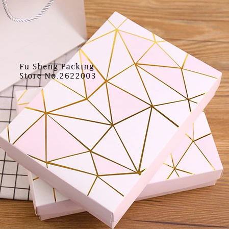 

21.8x15x5cm pink hot stamping Design Paper Cake Box Chocolate Party Cookies Box Gift Box 100pcs/lot Free shipping