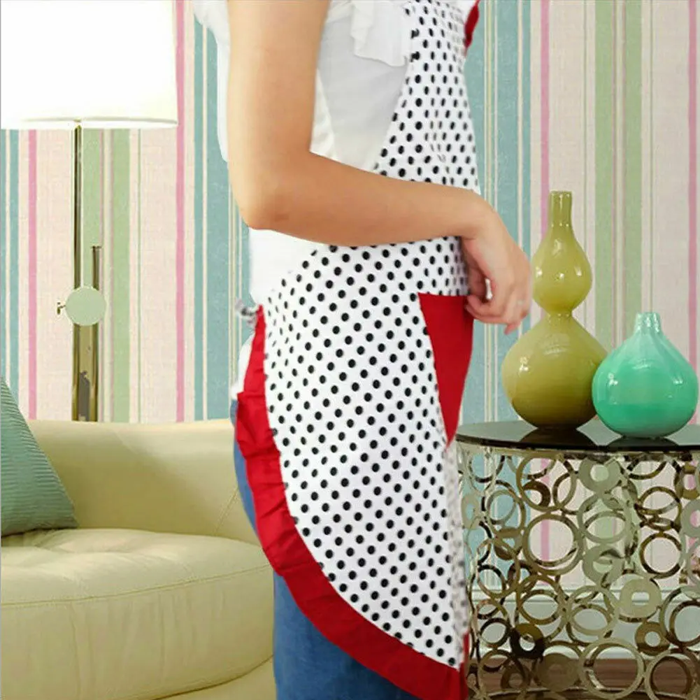Women Cooking Chef Kitchen Home Restaurant Bib Aprons Dress With Pocket Gift