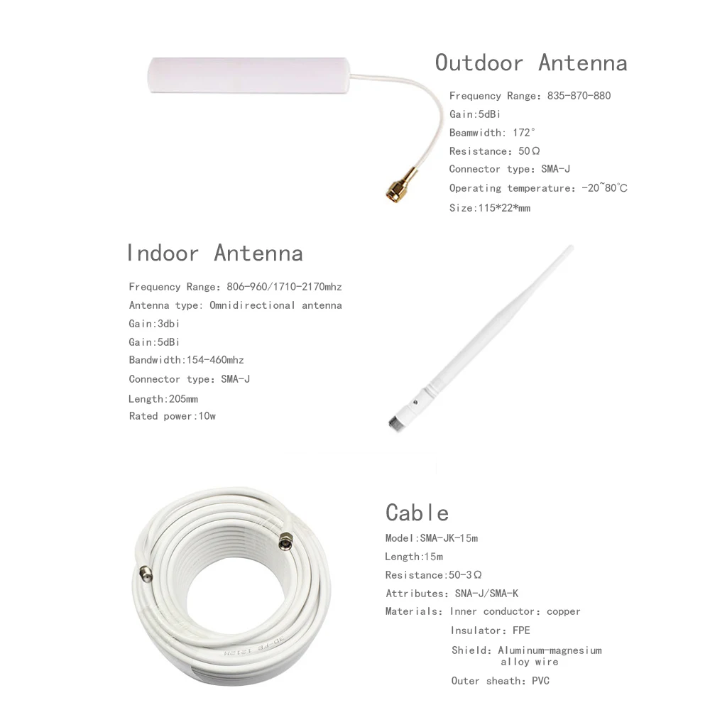 ATNJ LCD Display 70dB Gain 4G LTE 1800mhz Repeater