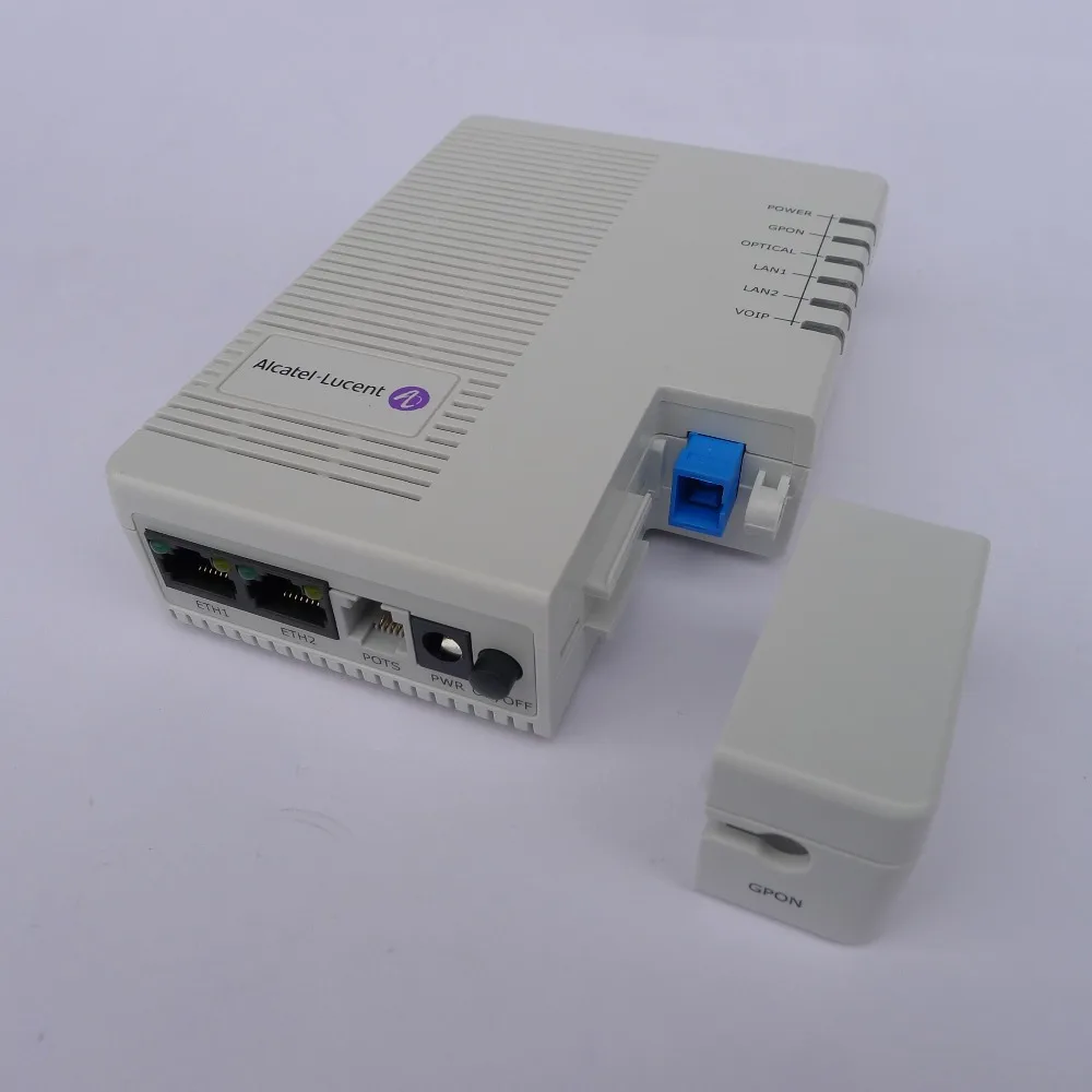 Оптический сетевой терминал Alcatel Lucent FTTO I 120E Q GPON ONU с 2 портами ethernet и одним