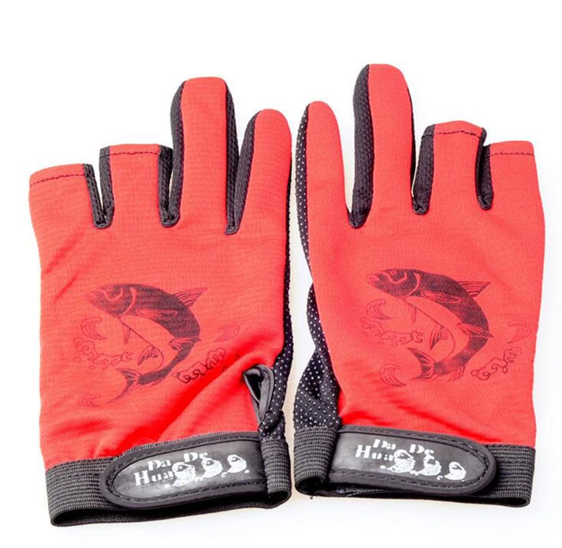 1 Pair Fishing Gloves Anti Slip Outdoor Sports Gloves Slip Resistant Cycling Half Finger Mitten