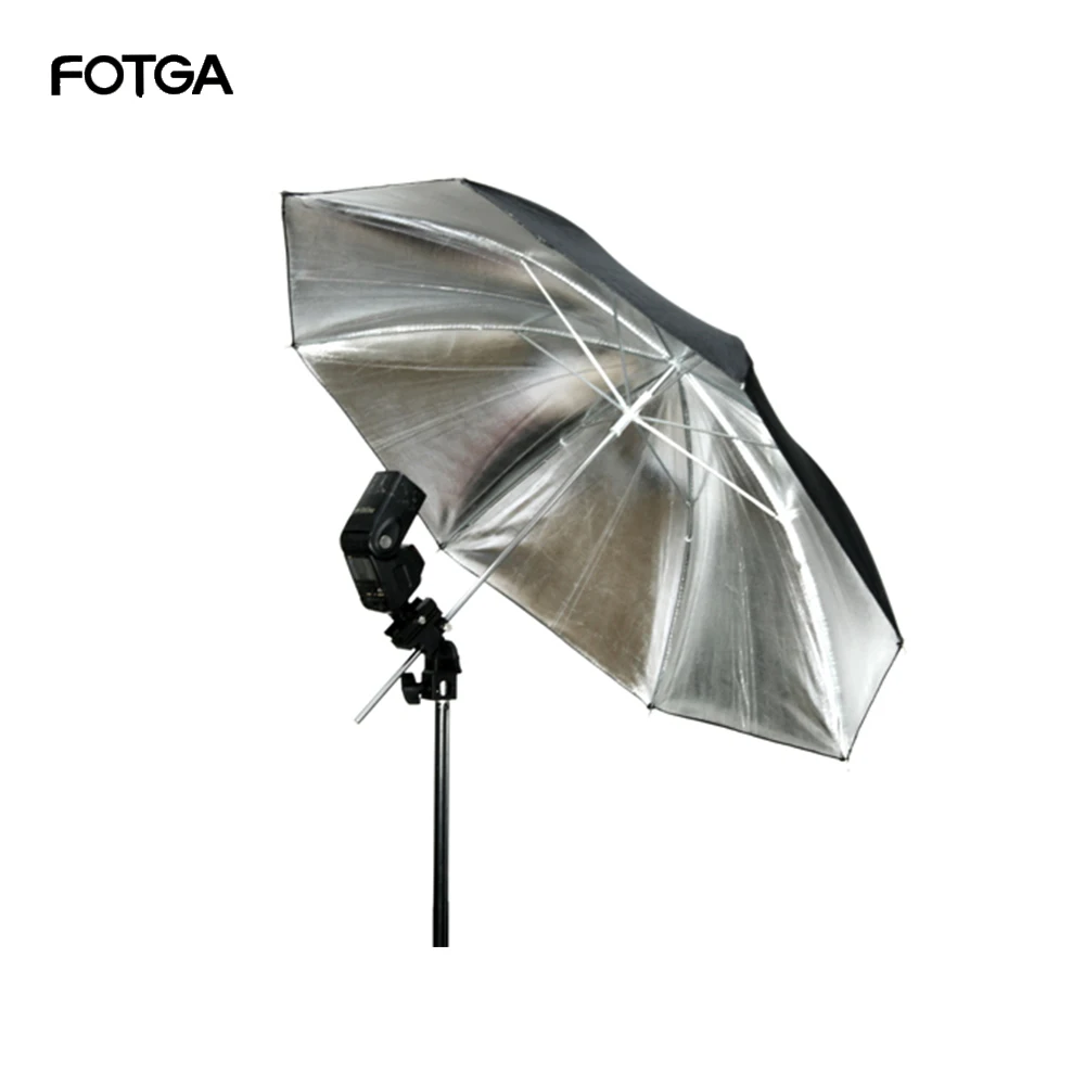 

Wholesale FOTGA 33"83cm Photo Studio Flash Light Reflector Reflective Black Sliver Umbrella