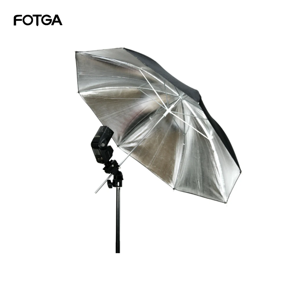 Отражатель света FOTGA для фотостудии светоотражающий черный/серебристый зонт 33