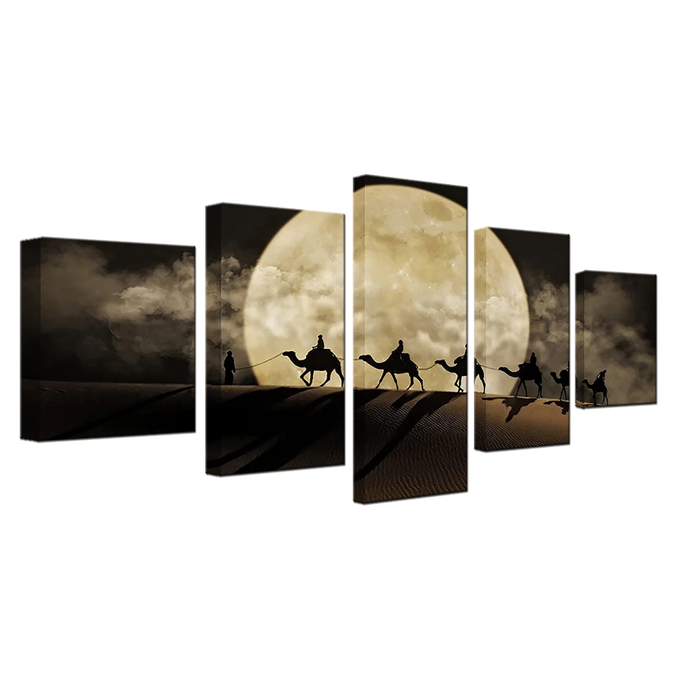 Canvas-Wall-Art-Pictures-HD-Prints-Living-Room-Home-Decor-Frame-5-Pieces-Camel-Team-Poster (5)