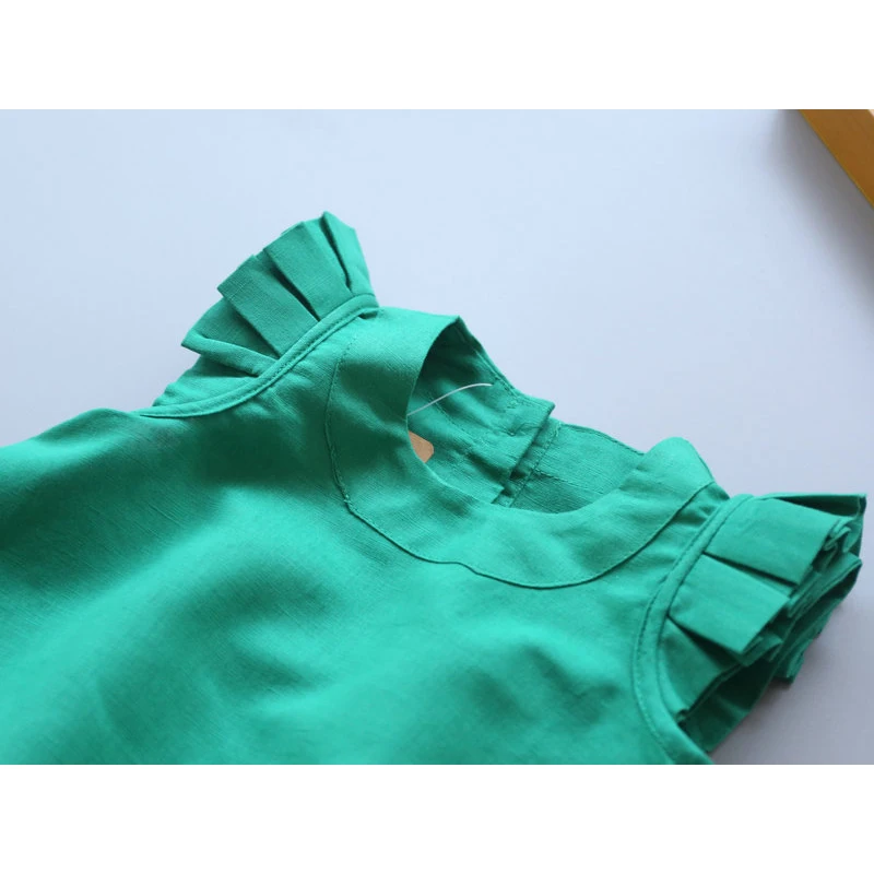 Aile rabbit/комплекты одежды для девочек г., весенне-летние однотонные комплекты одежды для детей без рукавов с круглым вырезом одежда для детей