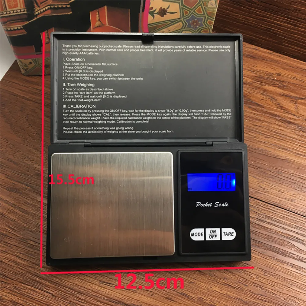 1Pcs Digital Scale High precision 500/0.01g Precise LCD Display Pocket Scale Gram Weight for Kitchen Jewelry Drug Urijk#5