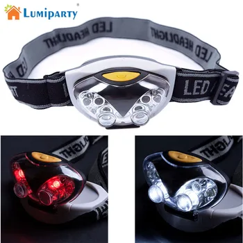 

Lumiparty LED Head Lamp Rechargeable Batteries Bright Headlight with Red Light for Camping Hiking Riding