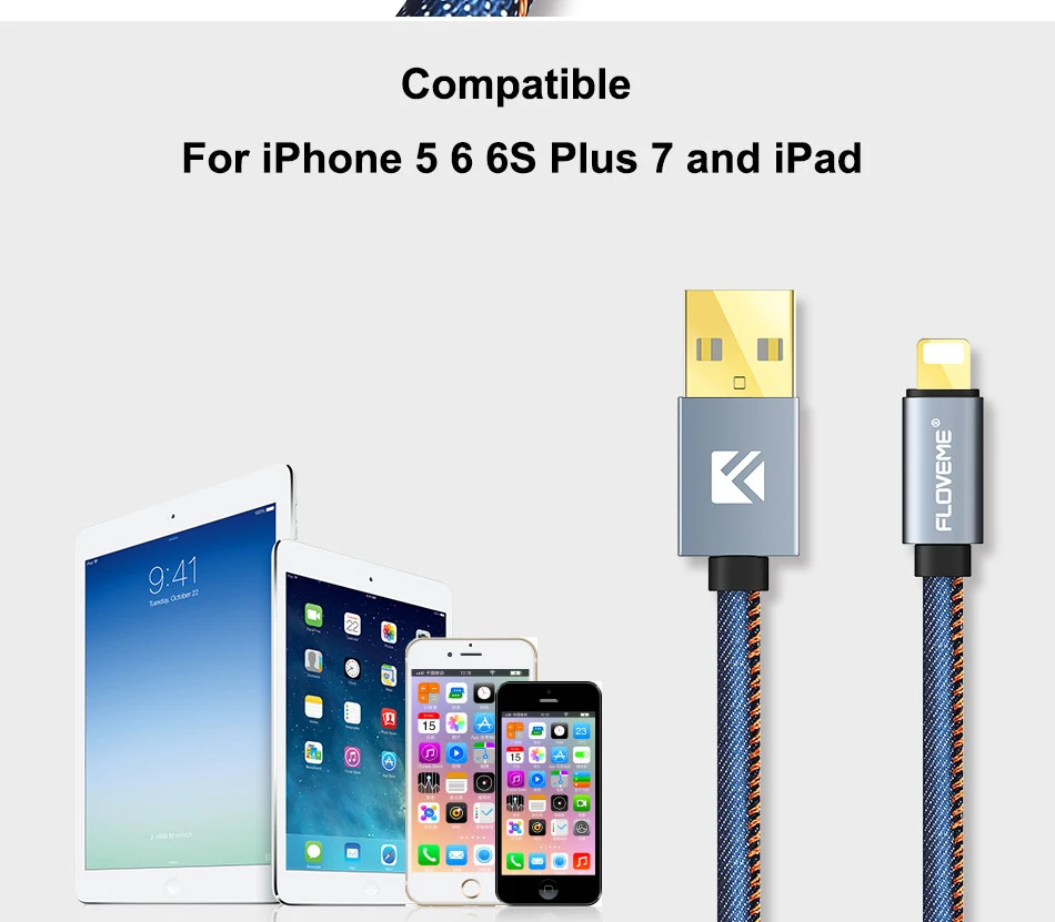 FLOVEME кабель освещения для iPhone X 8 7 Plus 6 6S 5S 5 кабель usb для зарядки 5 в 2.1A 30 см 1 м 2 м зарядное устройство для iPhone 5S 5 SE 5C