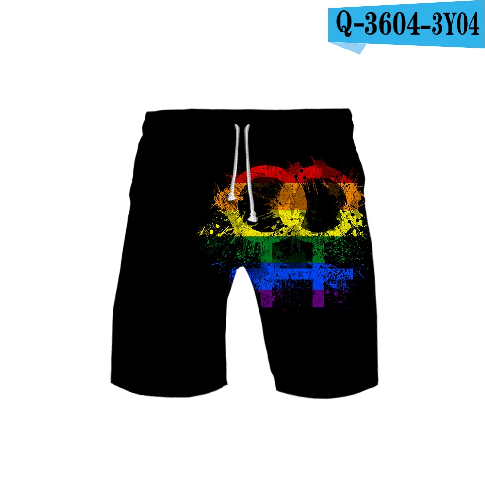 Homosexual LGBT Beach Shorts Men Men's 3D templar Board Shorts Trunks Summer Quick Dry Hip Hop Short Pants Beach Wear - Цвет: Style9