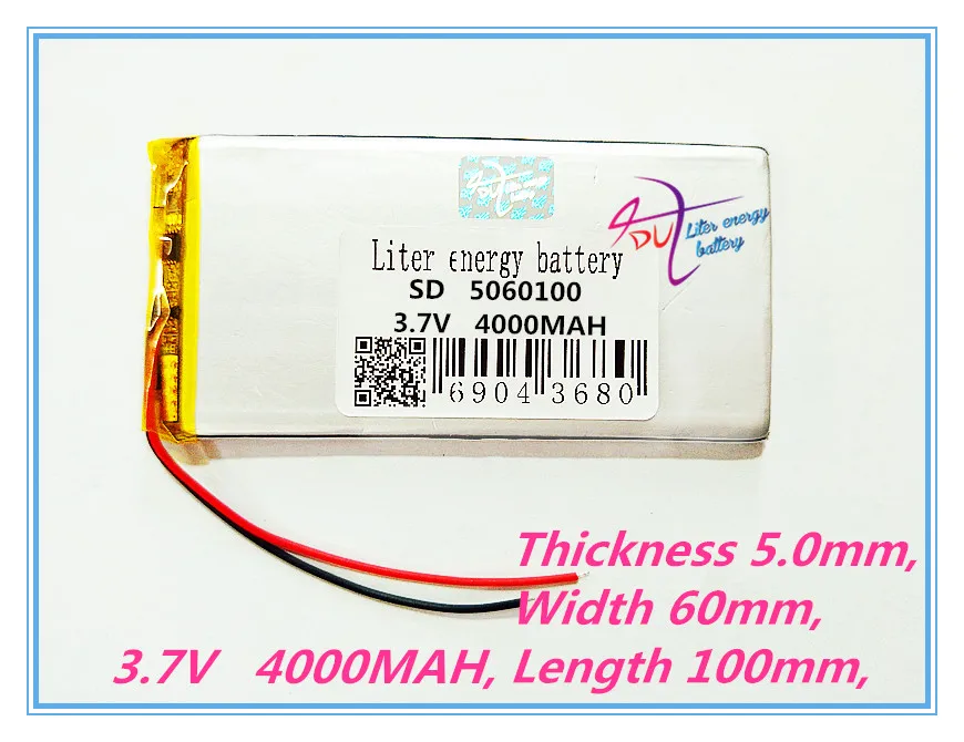 5060100 3,7 v 4000 mah аккумулятор для планшета полимерный аккумулятор 3,7 V эльф U25GT 7 дюймов/DVD-полимерный аккумулятор аккумуляторная батарея